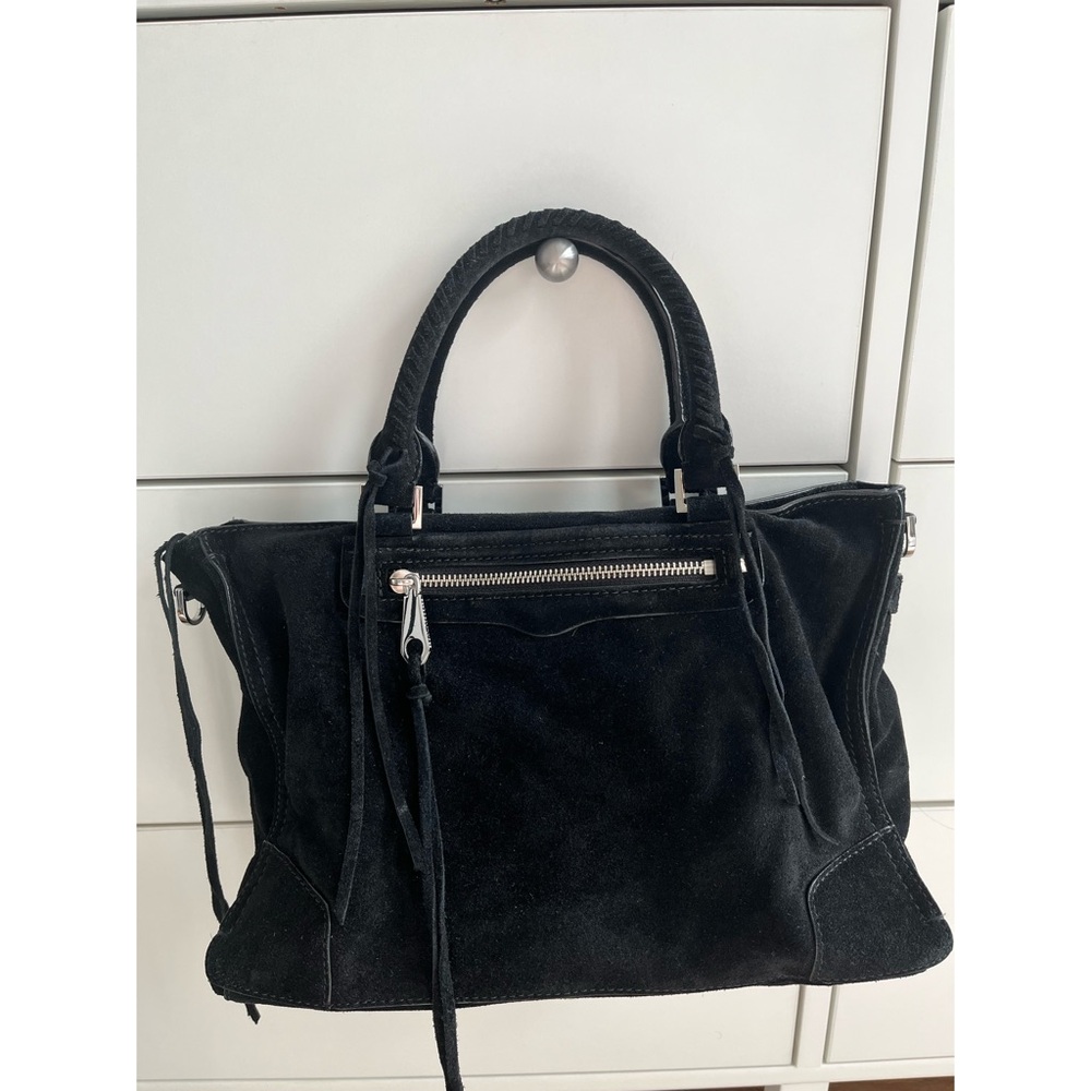 🔸 Rebecca Minkoff Black Suede Satchel Bag